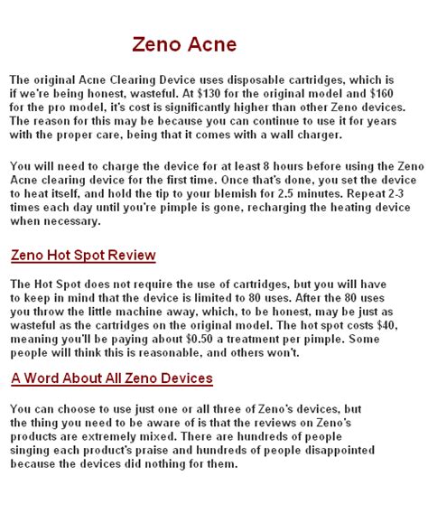 Zeno Acne Clearing Device Review Oussamau2012