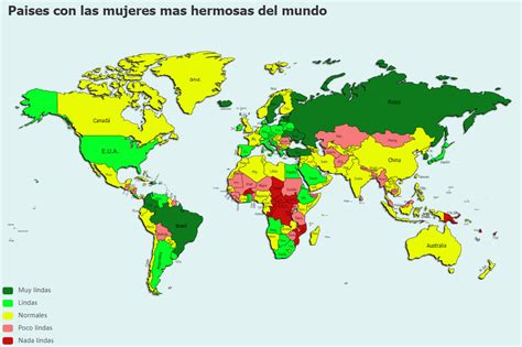 Countries With The Most Beautiful Women In The World World User Maps