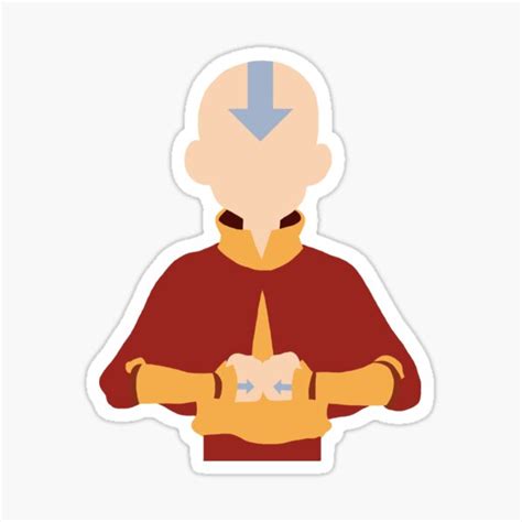 Avatar Aang Sticker For Sale By Asaziih Redbubble