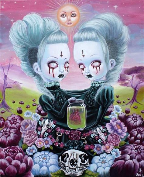 Pastel Goth Creepy And Heart Image Dark Art Illustrations Art
