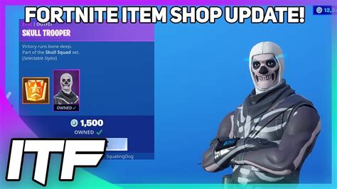 Fortnite Item Shop Update Rare Skull Trooper Is Back Fortnite