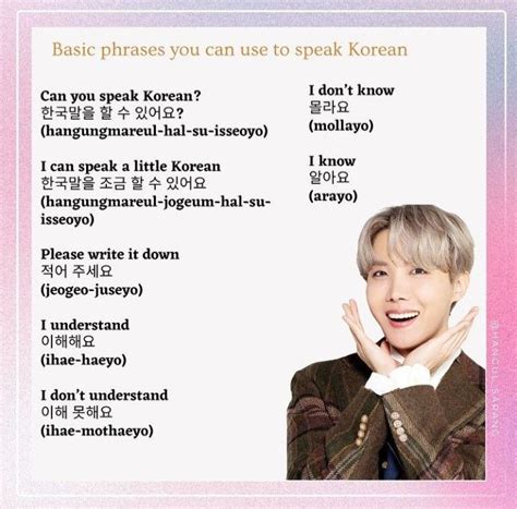 Basic Phrases Learning Korean Grammar Korean Words Korean Words