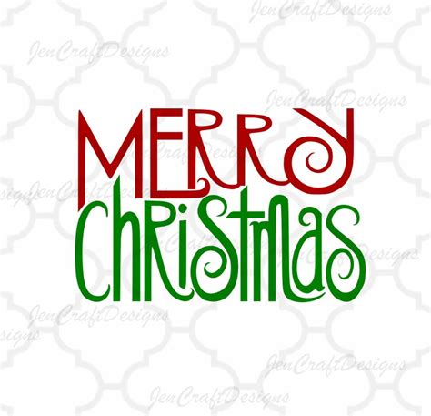 Merry Christmas Svg Eps Png Dxf Cricut Design Space Etsy