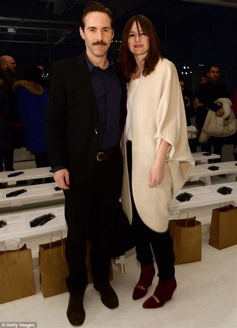 Emily Mortimer And Husband Alessandro Nivola Dress In Black And White