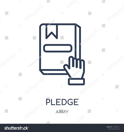 Pledge Icon Pledge Linear Symbol Design Stock Vektorgrafik Lizenzfrei