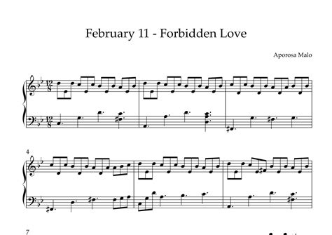 February 11 Forbidden Love Sheet Music The Awakened Soul Piano Solo