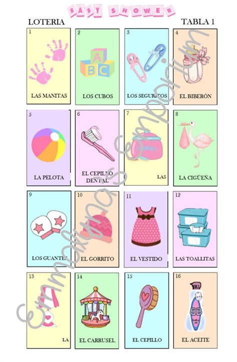 25 Images Loteria De Baby Shower Baby Shower