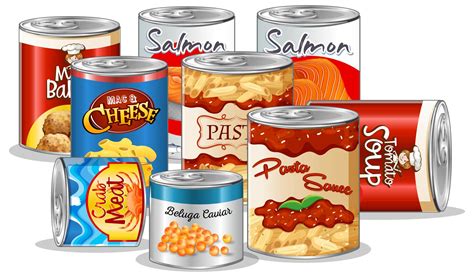Set Of Canned Food 475036 Vector Art At Vecteezy