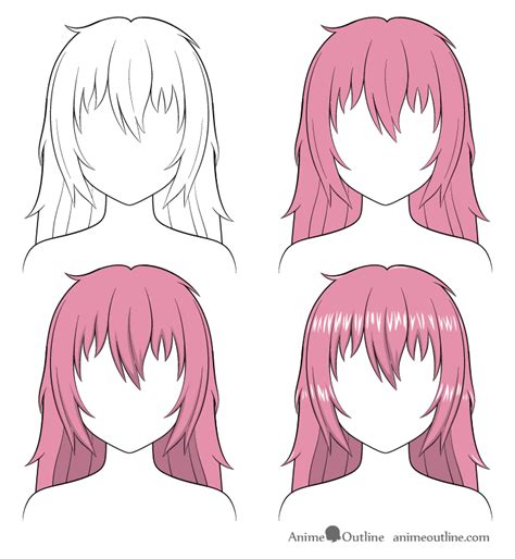 How To Shade Anime Hair Step By Step Animeoutline Ani