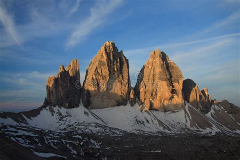 Three Peaks Of Lavaredo Stock Image Image Of Alpine 95839127