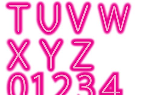 Pink Neon Letters Clipart By Fantasy Cliparts