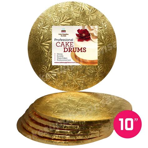 10 Gold Round Drum 12 6 Count