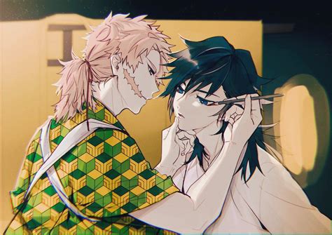 Sabito y Tomioka Giyuu Water Hashira Sabigiyuu Kimetsu no Yaiba KNY