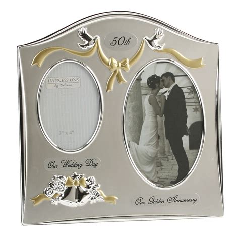 Check spelling or type a new query. 50th Golden Gold Wedding Anniversary Silver Plated Photo ...