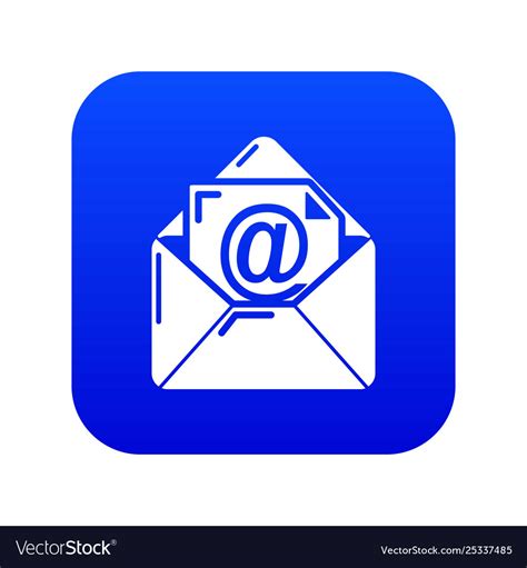 Email Icon Blue Royalty Free Vector Image Vectorstock