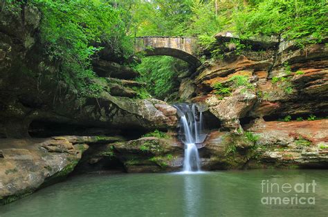 D10a 113 Upper Falls At Old Mans Cave Hocking Hills Photo Photograph By