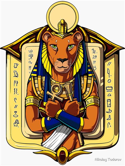 Egyptian Goddess Sekhmet Sticker For Sale By Underheaven Redbubble