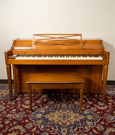 Baldwin Acrosonic By Baldwin Spinet Piano Or Satin Oak Or Sn 671881