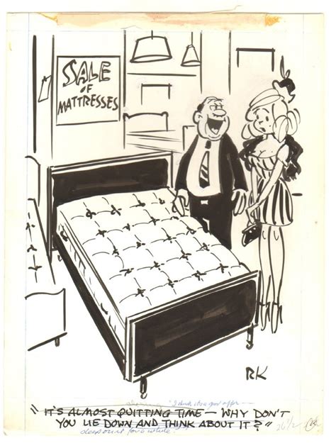 Sexy Babe Mattress Store Humorama Gag 1960s Signed By Reamer Keller