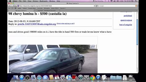 Craigslist Mason City Iowa Used Cars, Trucks and Vans - For Sale by