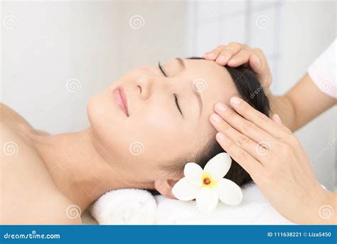 Beautiful Young Woman Receiving Facial Massage Stock Image Image Of Beauty Girl 111638221