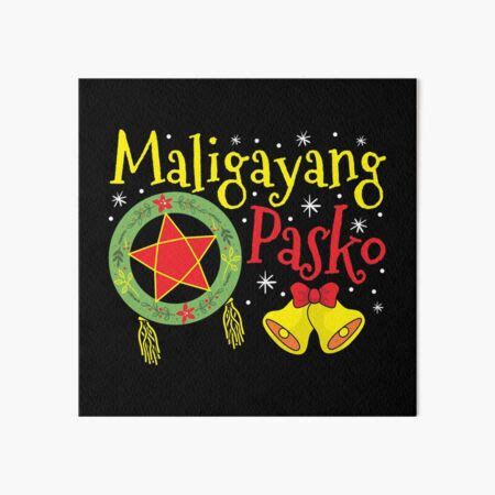 Maligayang Pasko Filipino Christmas Art Board Print By My Xxx Hot Girl