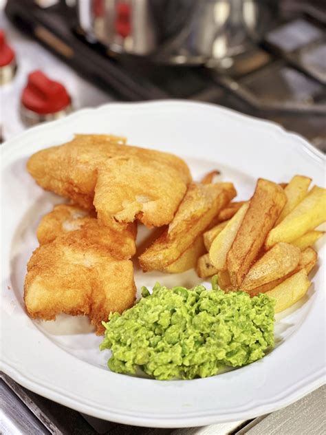 Classic English Fish And Chips With Mushy Peas Cooking With Chef Bryan