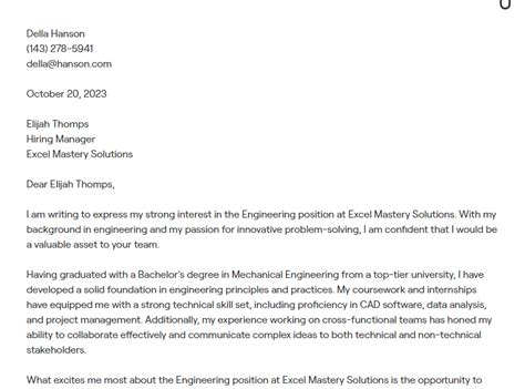 6 Engineering Cover Letter Examples With In Depth Guidance