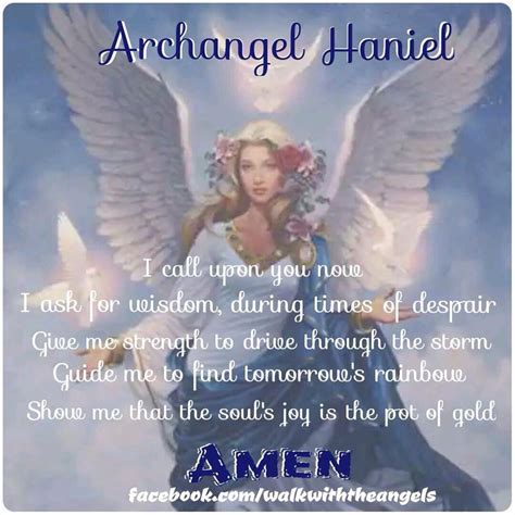 Archangel Haniel Prayer Archangel Haniel Archangels Angel Prayers