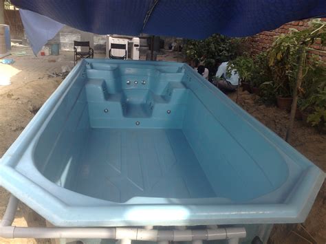 Blue Outdoor Prefabricated Fiberglass Swimming Pool For Hotelsresorts