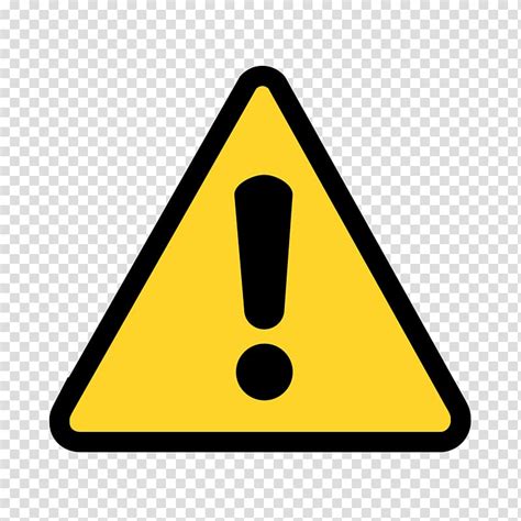 Yellow Warning Triangle Sign Warning Icon Transparent Background Png
