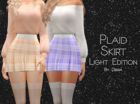 Plaid Skirt Light Edition By Dissia From Tsr Sims 4 Downloads