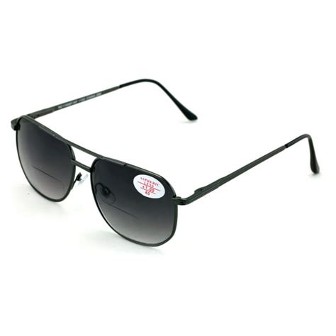 Sunglasses Bifocal Metal Aviator Reading Glasses Spring Hinge Square Large Lens Reader Bi