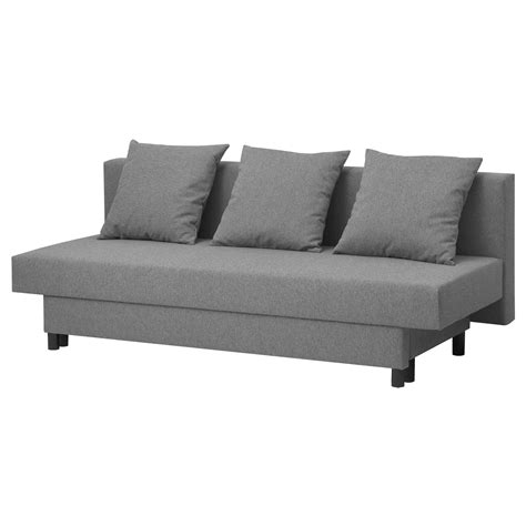 Asarum Three Seat Sofa Bed Grey Ikea
