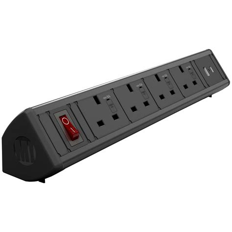 Desktop Power Module With 4 Power Sockets With 1 Usb A And 1 Usb C Fast