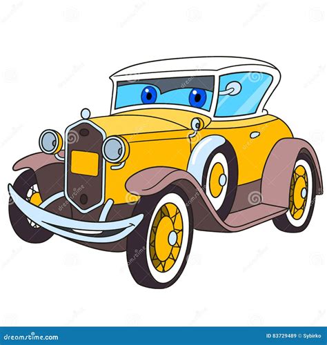 Cartoon Retro Old Car Stock Vector Illustration Of Clipart 83729489