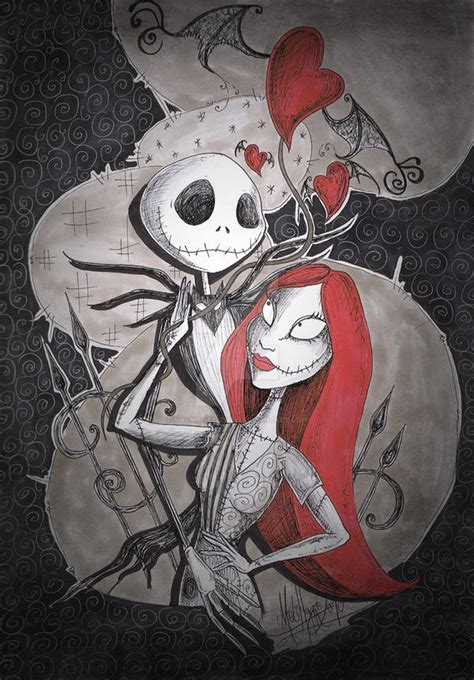 Jack And Sally In Love By Madmoisellemeli On Deviantart