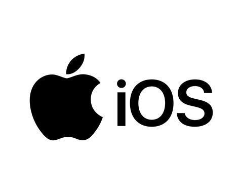 Ios Icon Logo Software Phone Apple Symbol With Name Black Design Mobile