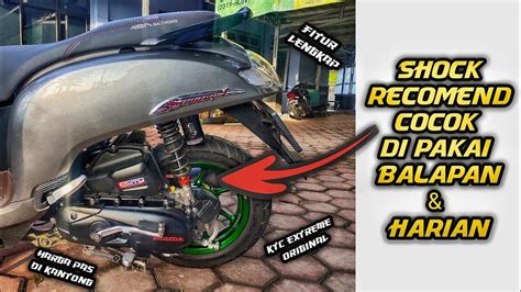 Cara Pasang Shock Ktc Extreme Racing Di Motor Matic Scoopy Youtube