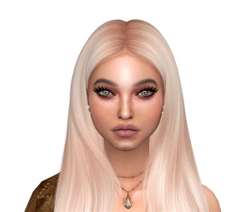 Sims 4 Beautiful Girl Cc Long Blonde Hair Hallowsims Hair Cazy Ebonixcc