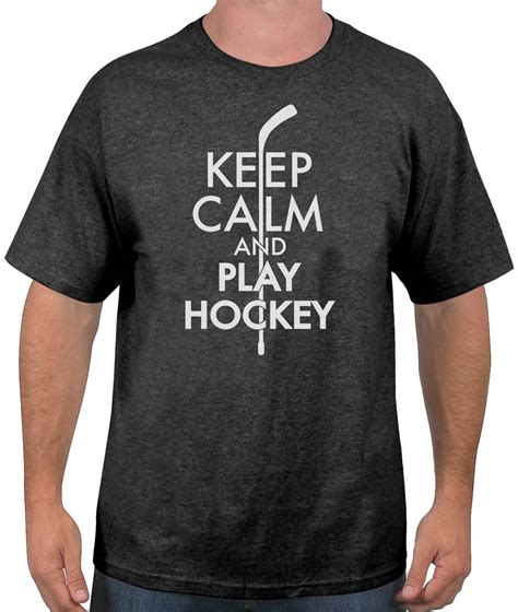 keep calm and play hockey t shirt
