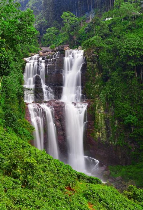 Ramboda Falls Sri Lanka Waterfall Beautiful Waterfalls Sri Lanka