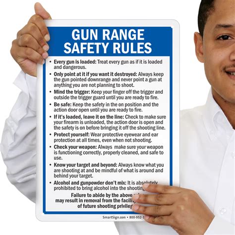Gun Range Safety Rules Sign Sku S2 1285
