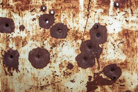 Rusty Bullet Hole Texture Pics Stock Photos Pictures And Royalty Free