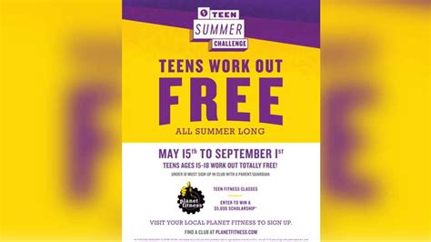Planet Fitness Sweepstakes Allows Teens To Workout For