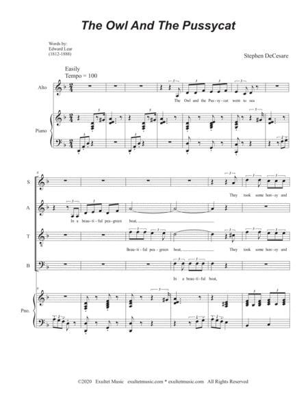 The Owl And The Pussy Cat Satb Free Music Sheet