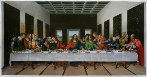 The Last Supper Leonardo Da Vinci Hand Painted Oil Painting Etsy