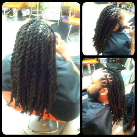 Jumbo Two Strand Twist With Locs By Me Dreadlock Hairstyles For Men