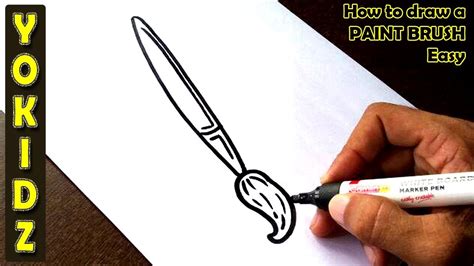 How To Draw A Paint Brush Easy Youtube