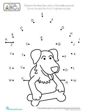 Bingo dot marker numbers printable. Alphabet Dot-to-Dot Dog House | Worksheet | Education.com